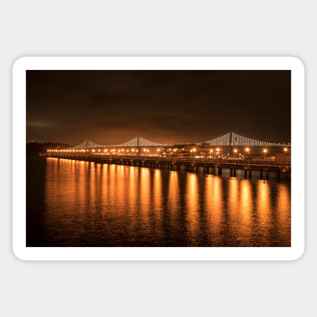 Bay Bridge San Francisco California Sticker by WayneOxfordPh